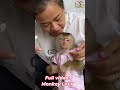 monkey lyly called her mother to brush her teeth. shorts monkey youtubeshorts