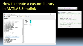 How to add your own library in MATLAB Simulink Library Browser ( Create Custom Library )