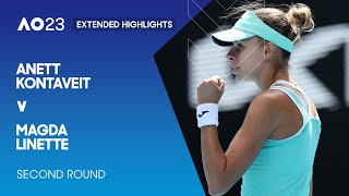 Anett Kontaveit v Magda Linette Extended Highlights | Australian Open 2023 Second Round