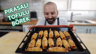 Pırasalı Tofulu Pratik Börek Tarifi - Vegan