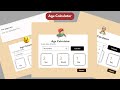 how to create Age Calculator using Html, css & JavaScript|step by step tutorial| JavaScript project