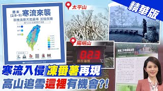 【林佩潔報新聞】寒流發威! 太平山飄雪成銀白世界\