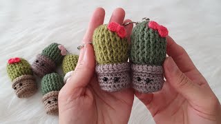 ✅️Amigurumi Cactus Making ✅️Knitted Keychain ✅️Knitted Cactus ✅️Cactus Keychain Building