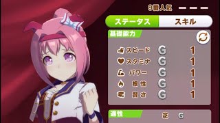 【ウマ娘】ハルウララをステータスオール1でレースに出走した結果