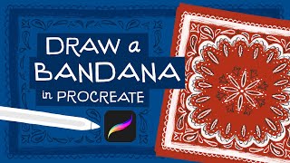 Procreate Symmetry Tool - Draw a Bandana! Procreate Summer Camp