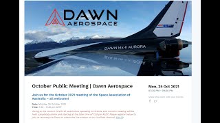 October 2021 Virtual Meeting | Dawn Aerospace