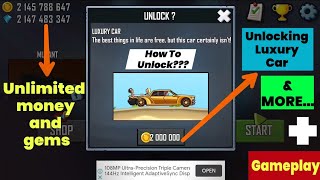 Unlocking Luxury Car & More / Hill Climb Racing (+Gameplay) / Unlimited Money, Gems /How To Unlock?