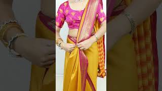 Perfect Saree draping for newly married Girl. #trending #shorts #viralvideo