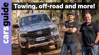 2023 Ford Ranger V6 Wildtrak 4WD detailed review: Pick-up test (towing, 4x4 offroad, fuel use) 4K