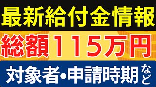 【給付金】総額115万円給付・毎月6万円給付｜対象者｜申請方法｜振込方法｜支給時期など｜令和7年2月23日時点