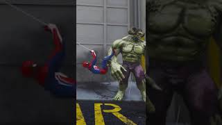 Spider-Man & Spiderman Muscle Vs HULK Revenger - EPIC SUPERHEROES BATTLE #Shorts