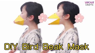 DIY Origami Funny Cute Bird Beak Face Mask Handcraft | Wow Crafts