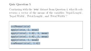 Data Analysis with R : The Iris dataset