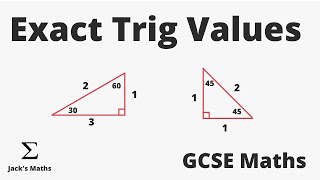 Exact Trig Values | GCSE Maths
