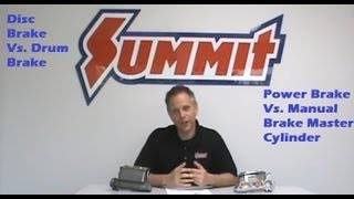 Disc Brake vs Drum Brake \u0026 Power Brake vs Manual Brake Master Cylinders - Summit Racing Quick Flicks