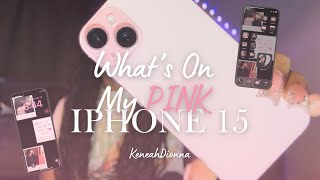 WHAT’S ON MY PINK IPHONE 15 ♡ | WALLPAPER TUTORIAL |