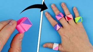 How to make origami ring | Easy origami paper ring tutorial