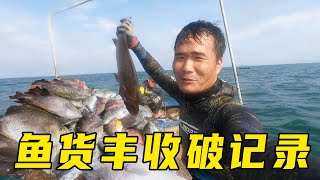 魚群瘋狂全船下海追捕，突然重量級演員連續客串，漁獲豐收創紀錄【探海漁人】