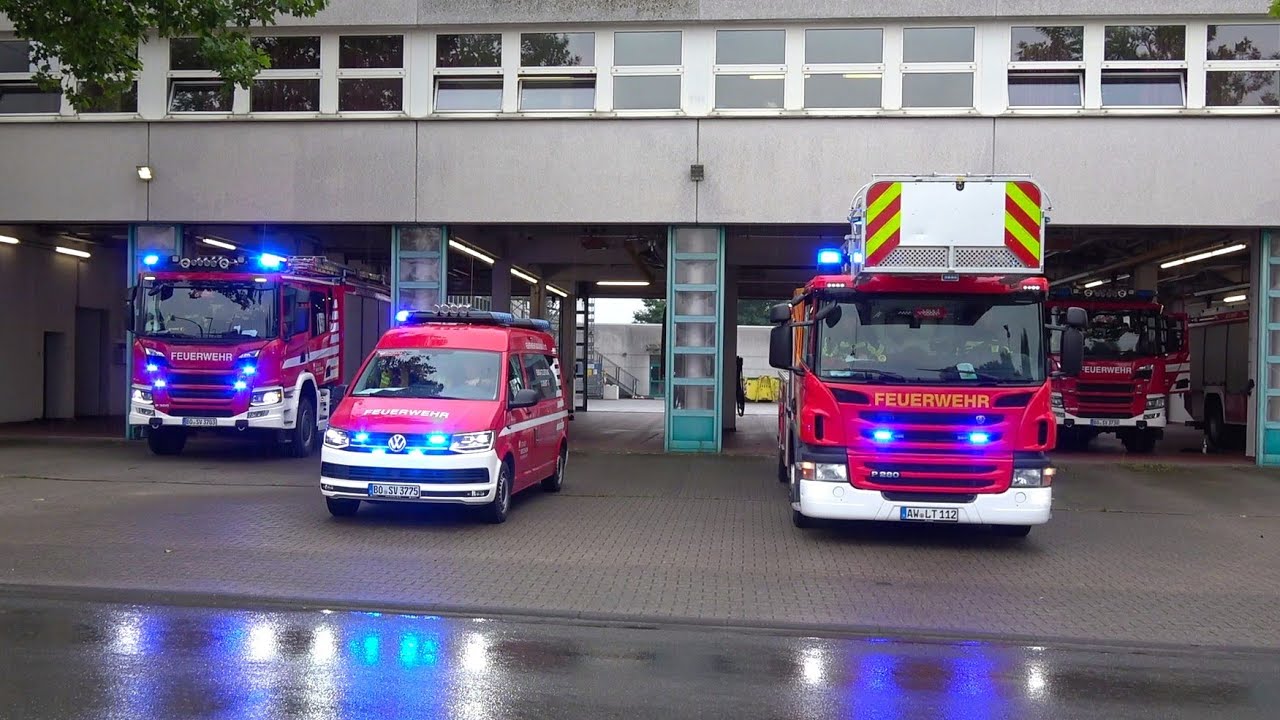 Alarmierung - B-Dienst + C-Dienst + Löschzug BF Bochum FW3 - YouTube