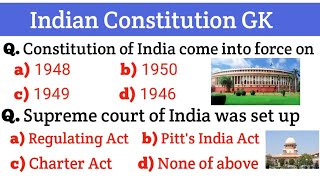 Indian Polity And Constitution GK || Constitution of India || Indian Constitution GK