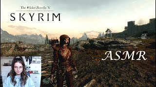 ASMR | Exploring \u0026 Sneaking Around in Whiterun in Skyrim 🌲 Whispering \u0026 Ambient Sounds