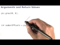 Arguments and Return Values - Intro to Java Programming
