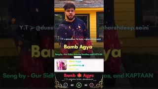 Bamb Agya|Gur Sidhu ft.Jasmine Sandlas|Top|Hits|Punjabi|Bamb Agya2022#1KCreator#dusstlove#shorts#yt