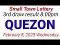 STL - QUEZON February 8, 2023 3RD DRAW RESULT