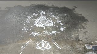 அக்கா போட்ட ரங்கோலி/Rangoli put by sister💮