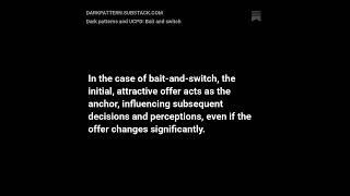 Dark patterns: bait-and-switch