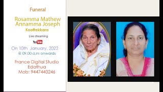 Funeral || Rosamma Mathew \u0026 Annamma Joseph