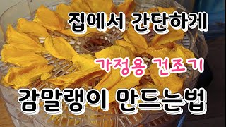 가정용 건조기로 감말랭이 만들기 겨울간식 감말랭이 맛있네