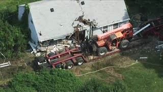 Tractor-trailer causes significant damage to Mass. home