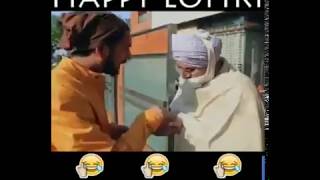 Happy😅 Lohri# ਹੈਪੀ ਲੋਹੜੀ (sardar ji online chak wale) (very funny lohri)