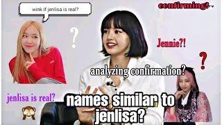 Rosé reacting to a comment asking if jenlisa is real 🙈😅