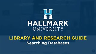 Library and Research Guide | Searching Databases