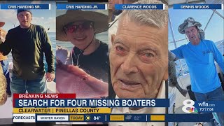 Police, Coast Guard search for 4 missing boaters