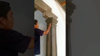 profil beton_ Lis kepala tiang gerbang #shorts