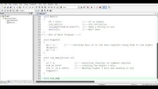 INTERFACING OF LCD IN 4-BIT MODE USING MICROCONTROLLER
