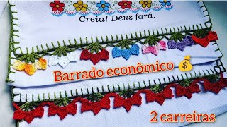 #83❣️BARRADO ECONÔMICO💰2 CARREIRAS #crochet #barradofacil #passoapasso