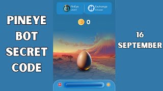 PinEye Bot Secret Code Today 16 September | Pin Eye Bot Secret Code