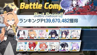 総力戦 ホバークラフト 屋外戦 TORMENT 2凸 39,670,482pt (02:17.666＋02:24.633) アイドルマリー 自前ノアなし 記録用 #ブルアカ