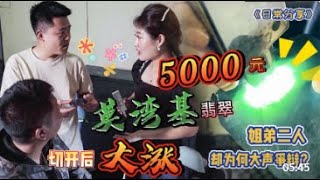 价值5000元莫湾基翡翠切开后大涨，姐弟俩却为何大声争辩