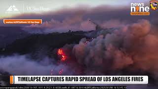 Shocking Footage | Timelapse captures rapid spread of Los Angeles fires | California Wild Fire