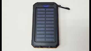 meanIT solarni prijenosni punjač, svjetiljka i kompas 8000 mAh