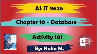 Activity 10l | Chapter 10 Database | Cambridge AS IT 9626