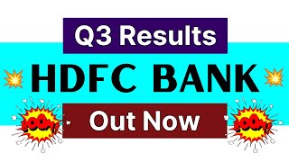 HDFC Bank q3 results • HDFC Bank q3 results 2025 • HDFC Bank share latest news •HDFC Bank share news