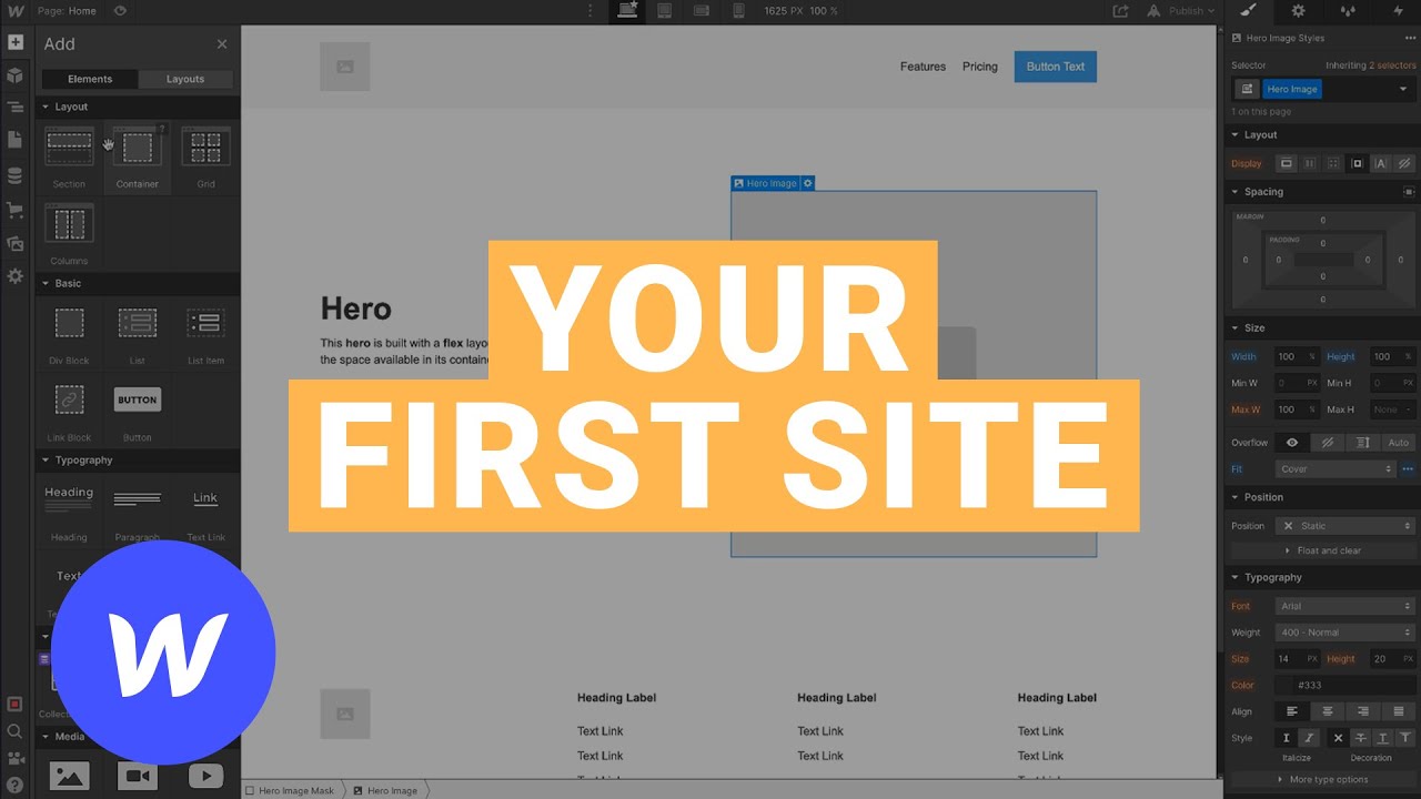 How To Build Your First Website In Webflow - YouTube