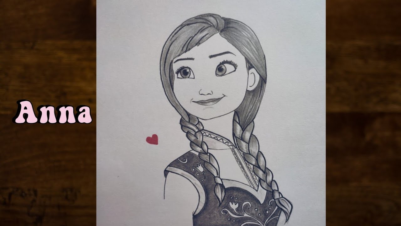 Drawing Frozen - Anna | Learn To Drawn Disney Princess Anna Step By ...