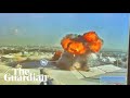 Surveillance footage shows moment of drone attack on Kuwait airport